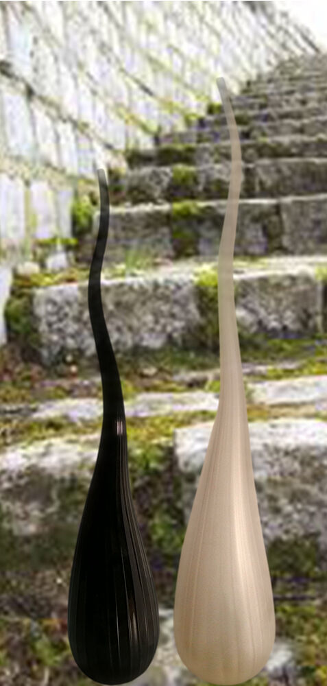 Salviati by Renzo Stellon two vases soliflore model Aria murano glass