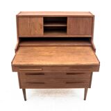 Secrétaire en teck, Danemark, années 1960