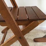 Folding chairs "by the wood fire"