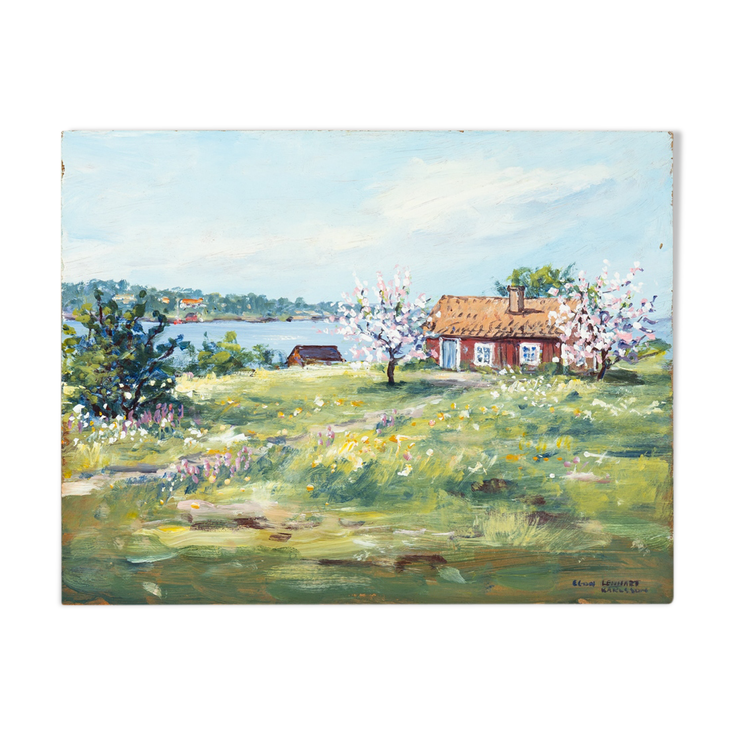 Swedish spring, oil on plate, 35 x 27cm