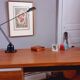 Lampe de bureau à balancier en métal noir, Italie années 1980