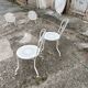 Garden furniture 4 places wrought iron old vintage xxeme