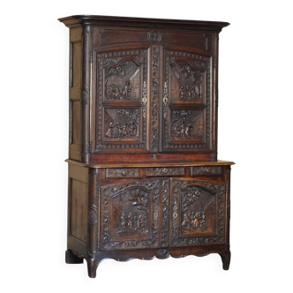 Antique Dutch carved placard, circa 1860.