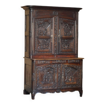 Antique Dutch carved placard, circa 1860.