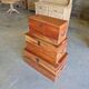 3 nesting chests in solid acacia