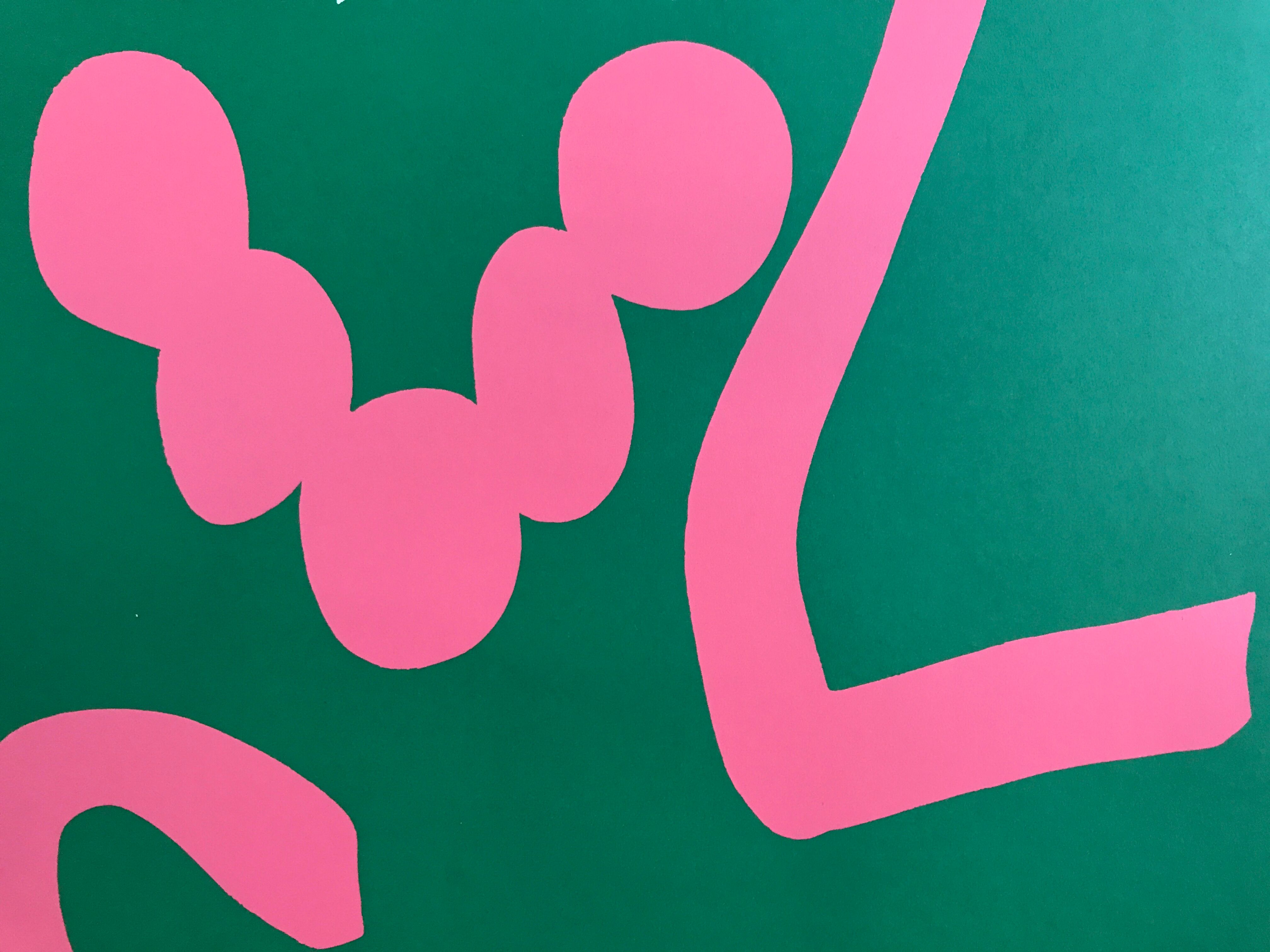 Exhibition poster made in silkscreen by Shirley Jaffe, Flaine Art Center, 1981