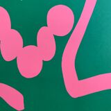 Exhibition poster made in silkscreen by Shirley Jaffe, Flaine Art Center, 1981