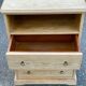 Louis Philippe chest of drawers with 3 drawers renovated in raw solid wood