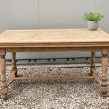 Table de ferme poncée rallonge jusqu'à 2,54m