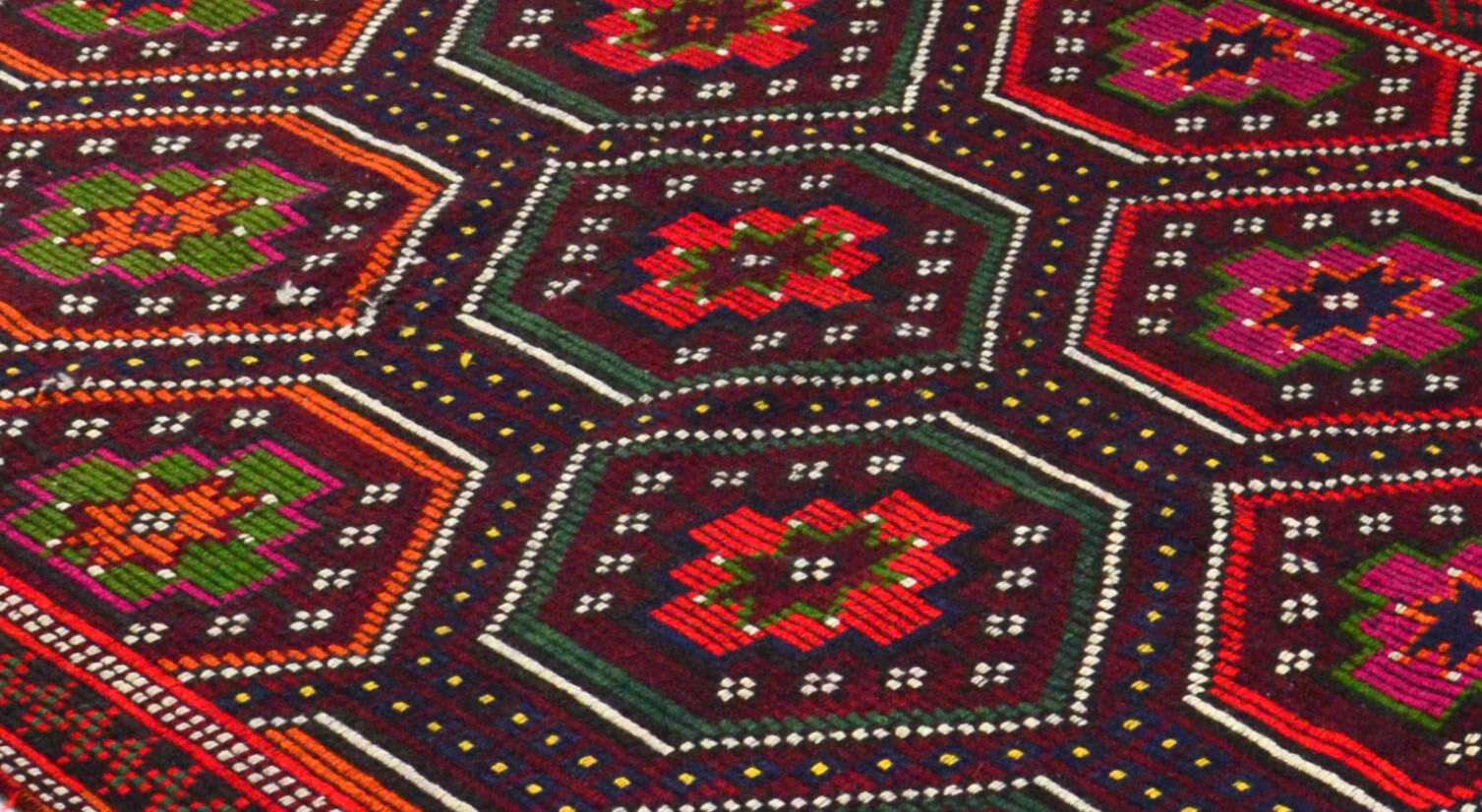 Anatolian handmade kilim rug 295 cm x 169 cm
