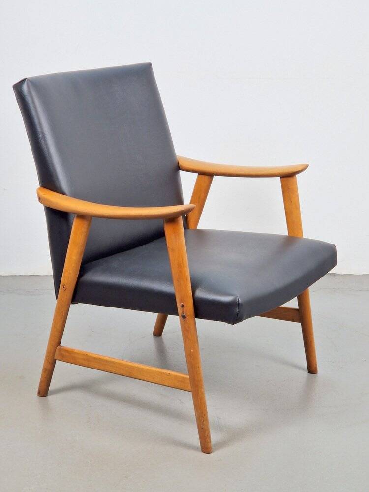 Vintage Beech Armchair from De Ster Gelderland, 1960s