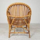 Rohe Noordwolde bamboo and rattan chair, 1950s