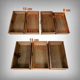 Pitch pine weekly planner, Art Nouveau period – Early 20th century