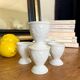 Six "Clover" egg cups in porcelain - 1970.
