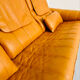 Ancien Canapé 3 places De Sede en cuir épais cognac design années 70