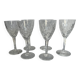 6 Saint Louis crystal red wine glasses