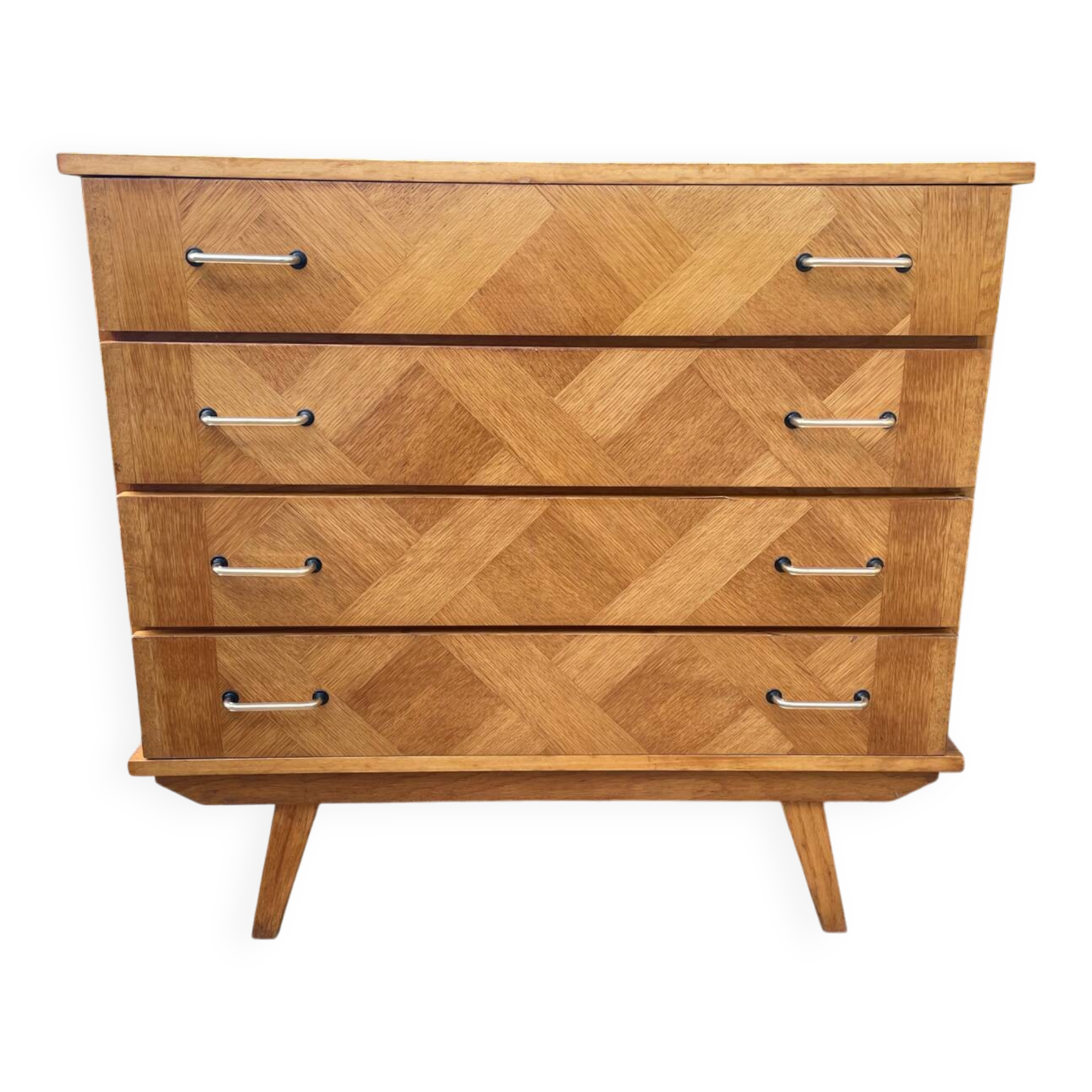 Vintage chest of drawers with compass feet