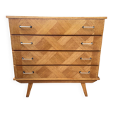 Vintage chest of drawers with compass feet