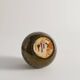 Scandinavian Modern Black and Olive Glazed Ceramic Vase Nittsjö Keramik, 1960s