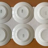 Antique flat earthenware plates from Saint-Amand (North)
