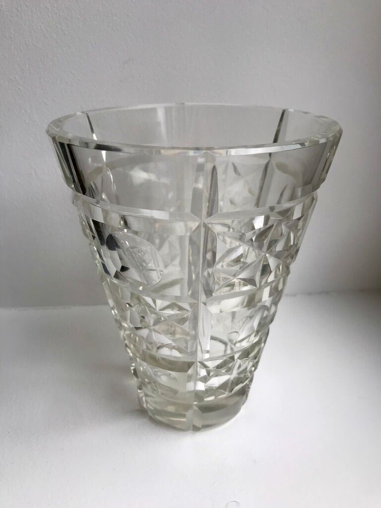 Art deco crystal vase 30s-40s