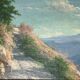 Oil on panel, landscape, Louis XVI style frame, early 20th century