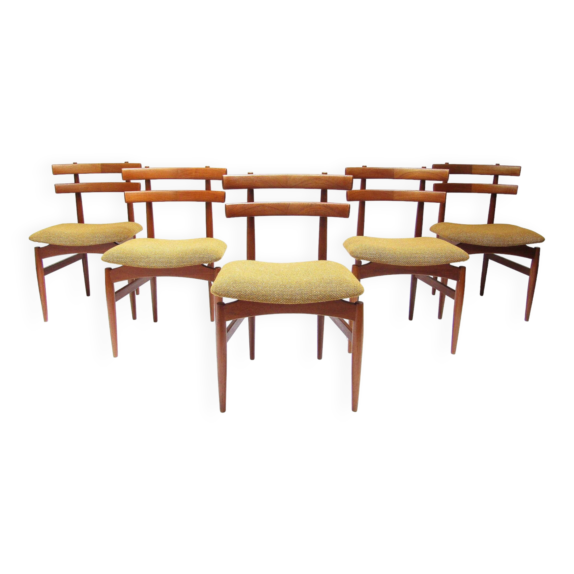 Five 1960s Danish Model 30 Dining Chairs by Poul Hundevad