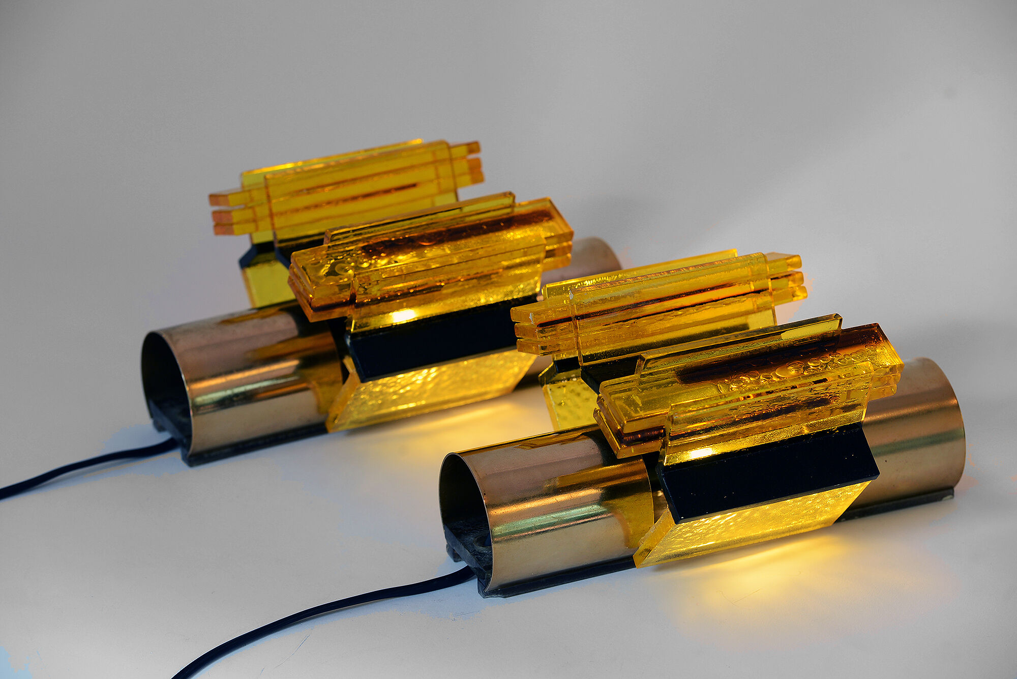Pair of wall sconces by Claus Bolby for CEBO industries. Denmark 1960s