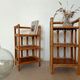 Pair of bedside tables/vintage bamboo and rattan accent furniture - 1970s