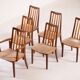 Série de 6 chaises scandinaves vintage