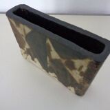 Vintage glazed studio ceramic vase by Trille Jørgensen, Denmark, 1970s.