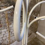 Original white lacquered metal coat rack from the 80s