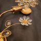 Set Hollywood Regency Wandlampe vergoldet Messing Swarovski-Kristalle Palwa