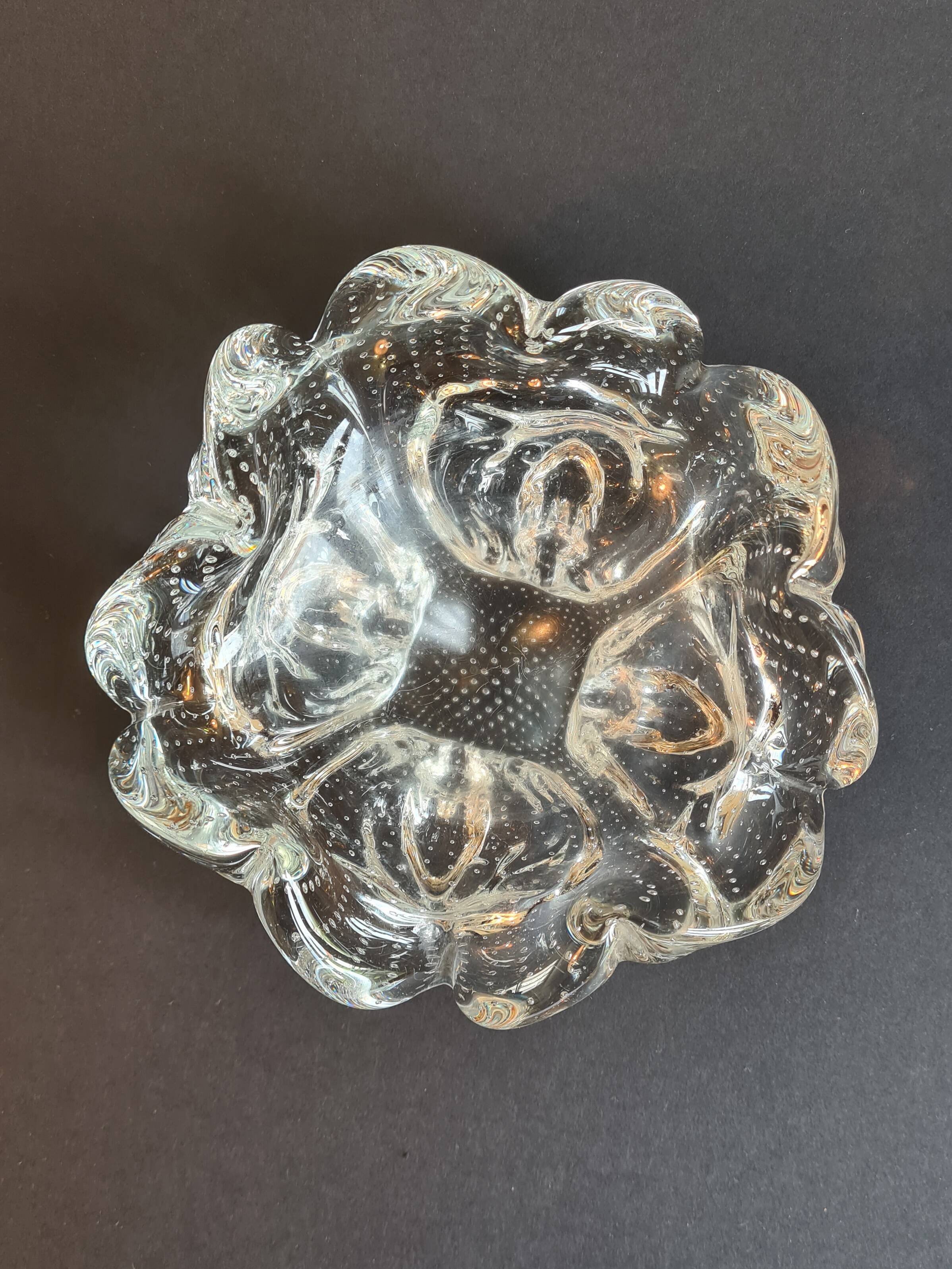 Murano Bullicante style pocket emptier: Bubbles of Elegance