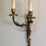 Pair of bronze sconces Louis XV style.