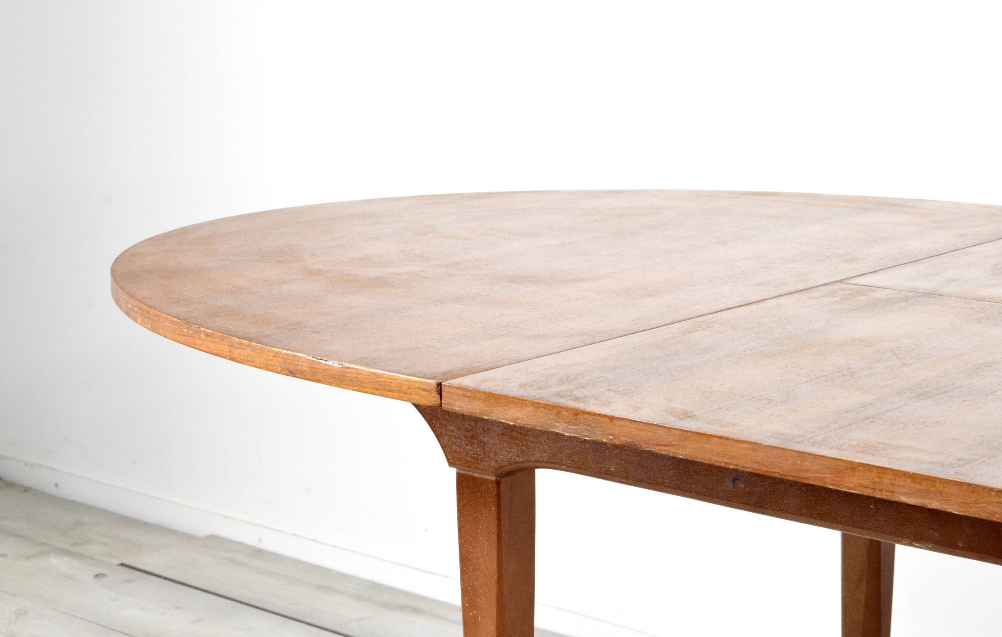 Midcentury oblong teak extending table