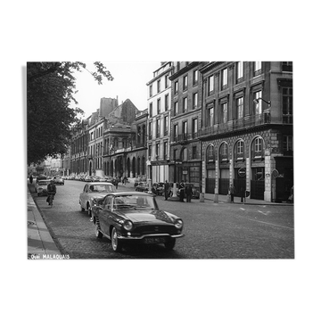 Vintage photograph Quai Malaquais Paris 1965