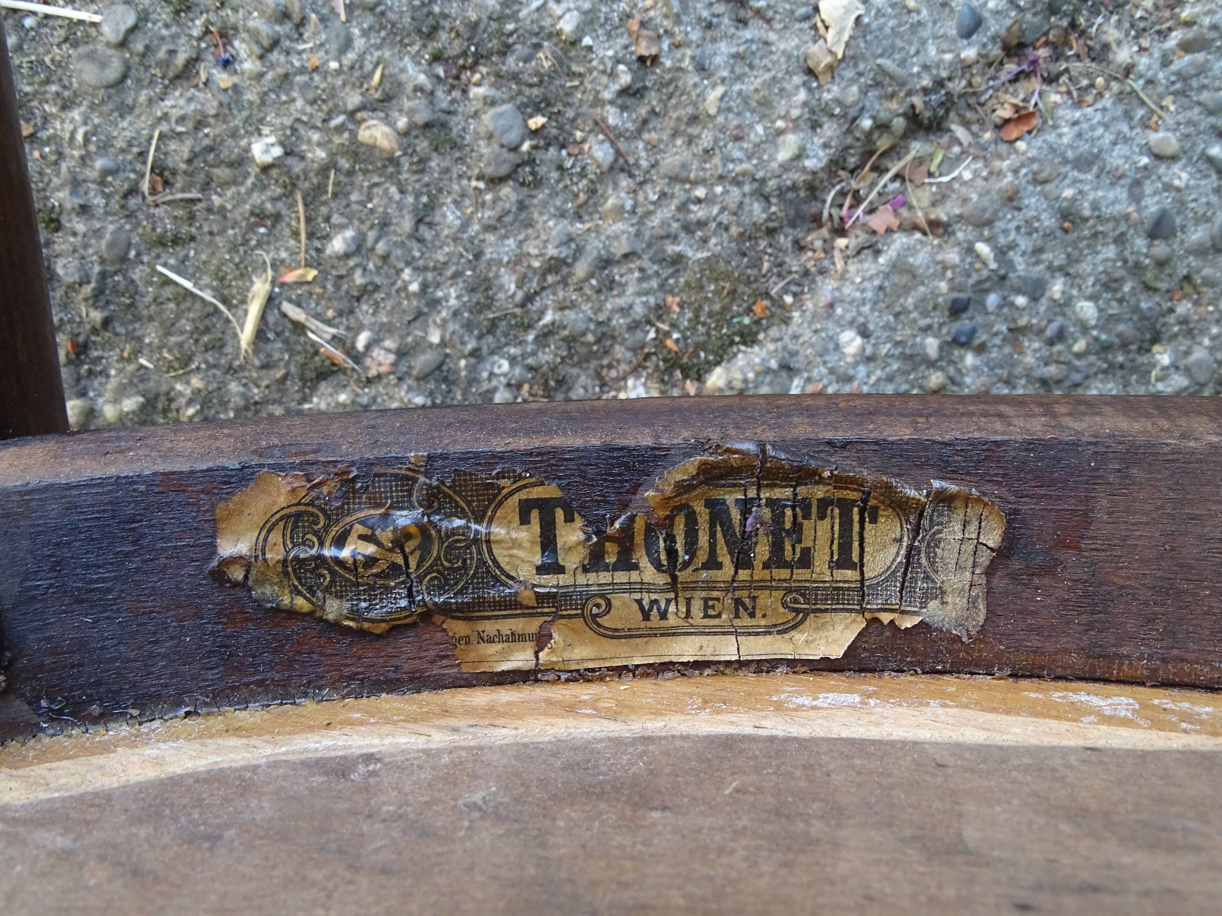 Thonet No.23 desk seated open wood 1910