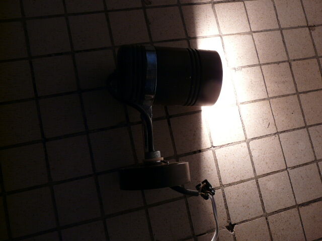 Pair of vintage brown metal spotlights