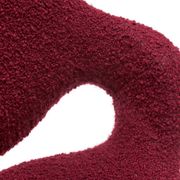 Sculptural "Scimitar" dining set in burgundy bouclé - Boris Tabacoff
