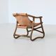 Espri safari chair in cognac leather and bamboo IKEA Sweden 1970