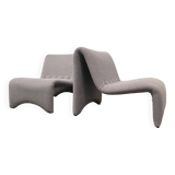 Set of 2 lounge chairs, 1970s