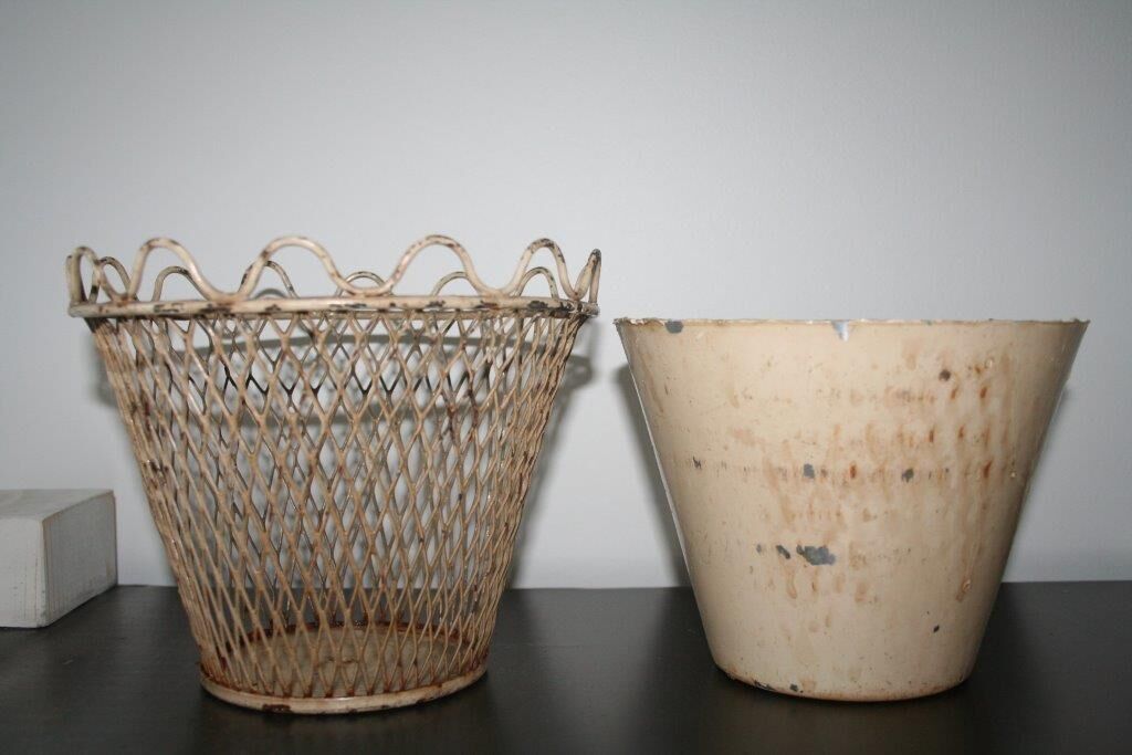 Braided metal planter