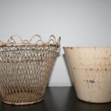 Braided metal planter