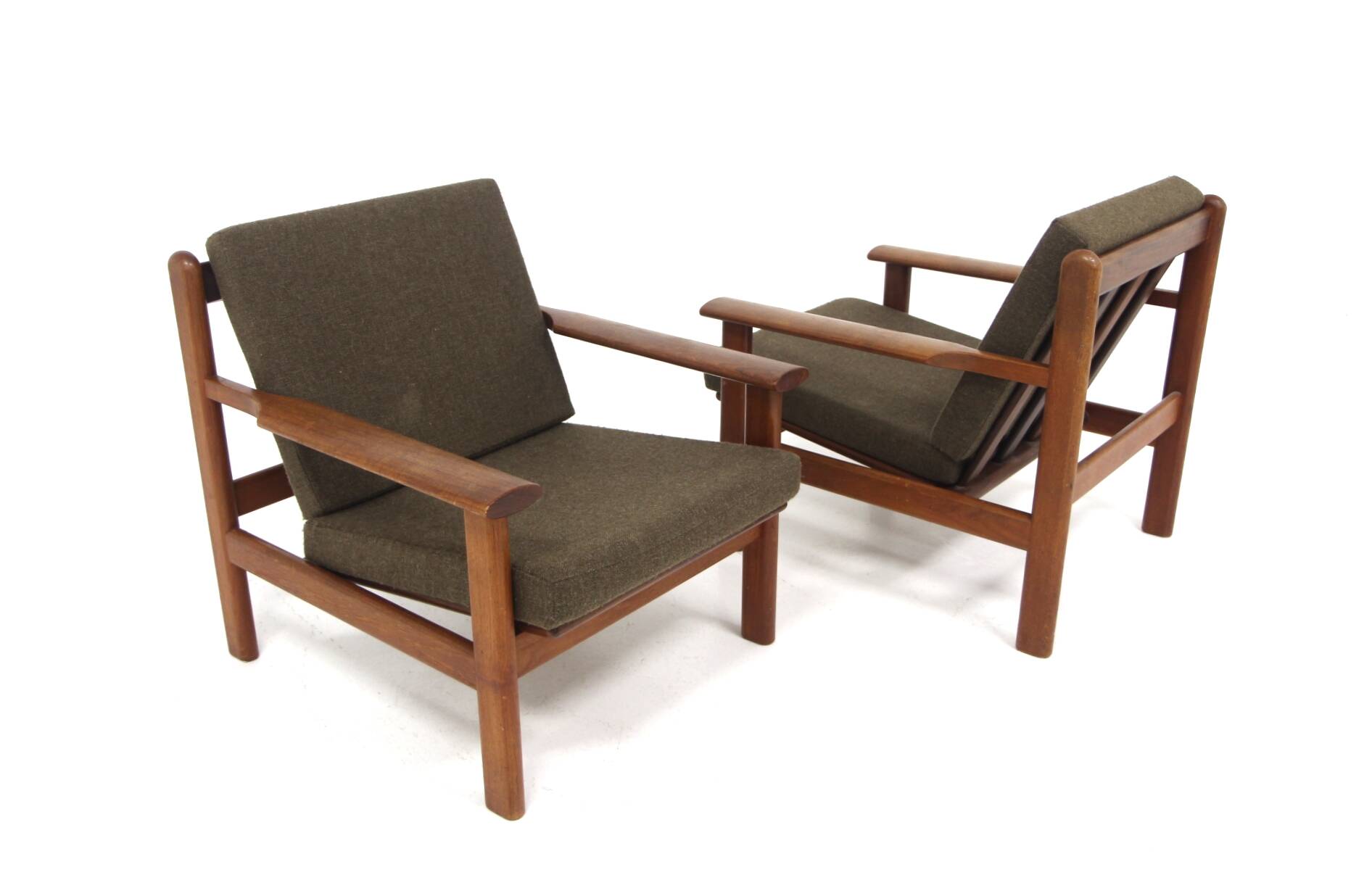 Set of 2 Scandinavian teak armchairs, Poul Volther, Gemla Möbler, Sweden, 1