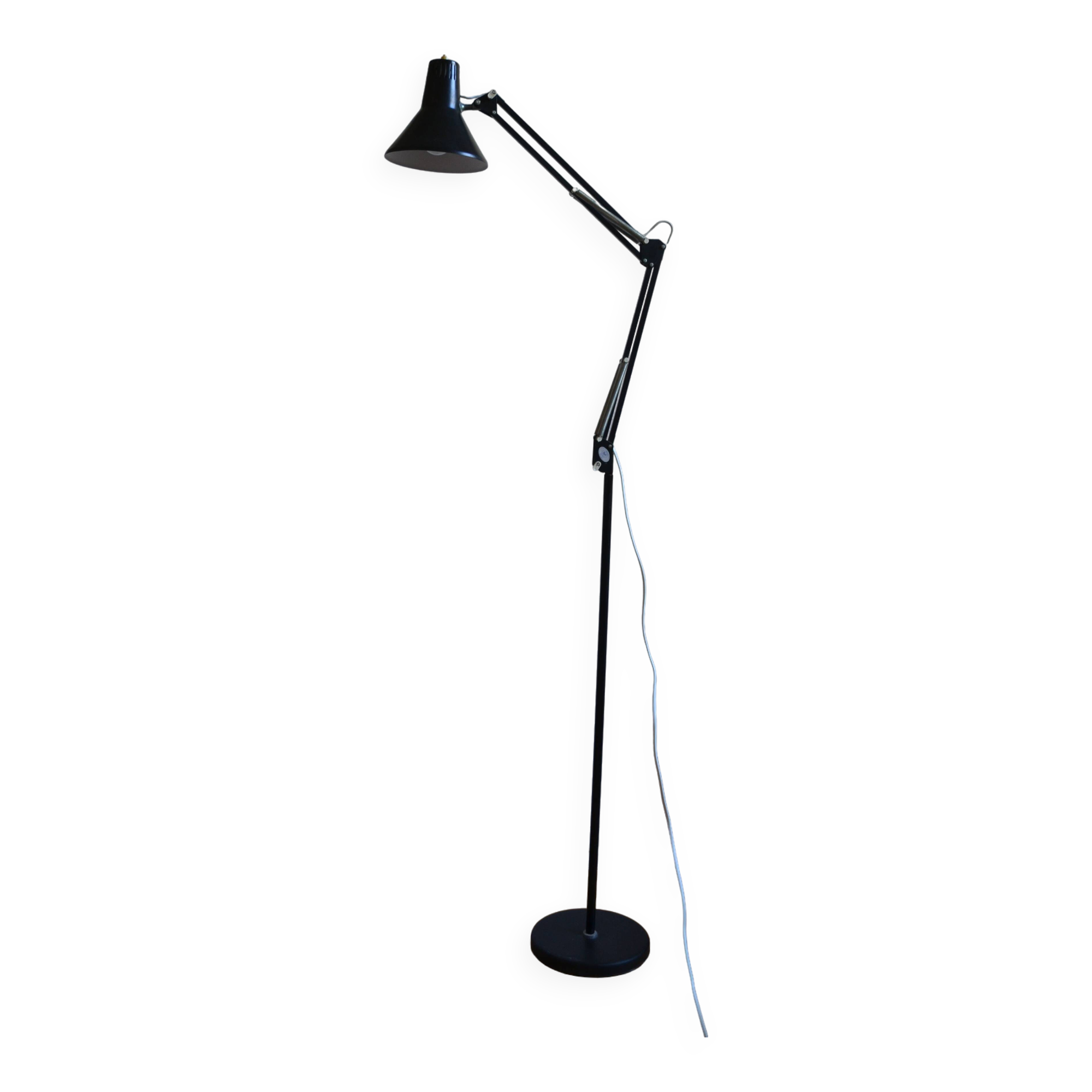 Articulated reading floor lamp France 1980