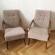 Grey/Brown Vintage Armchairs, 1960s, pair