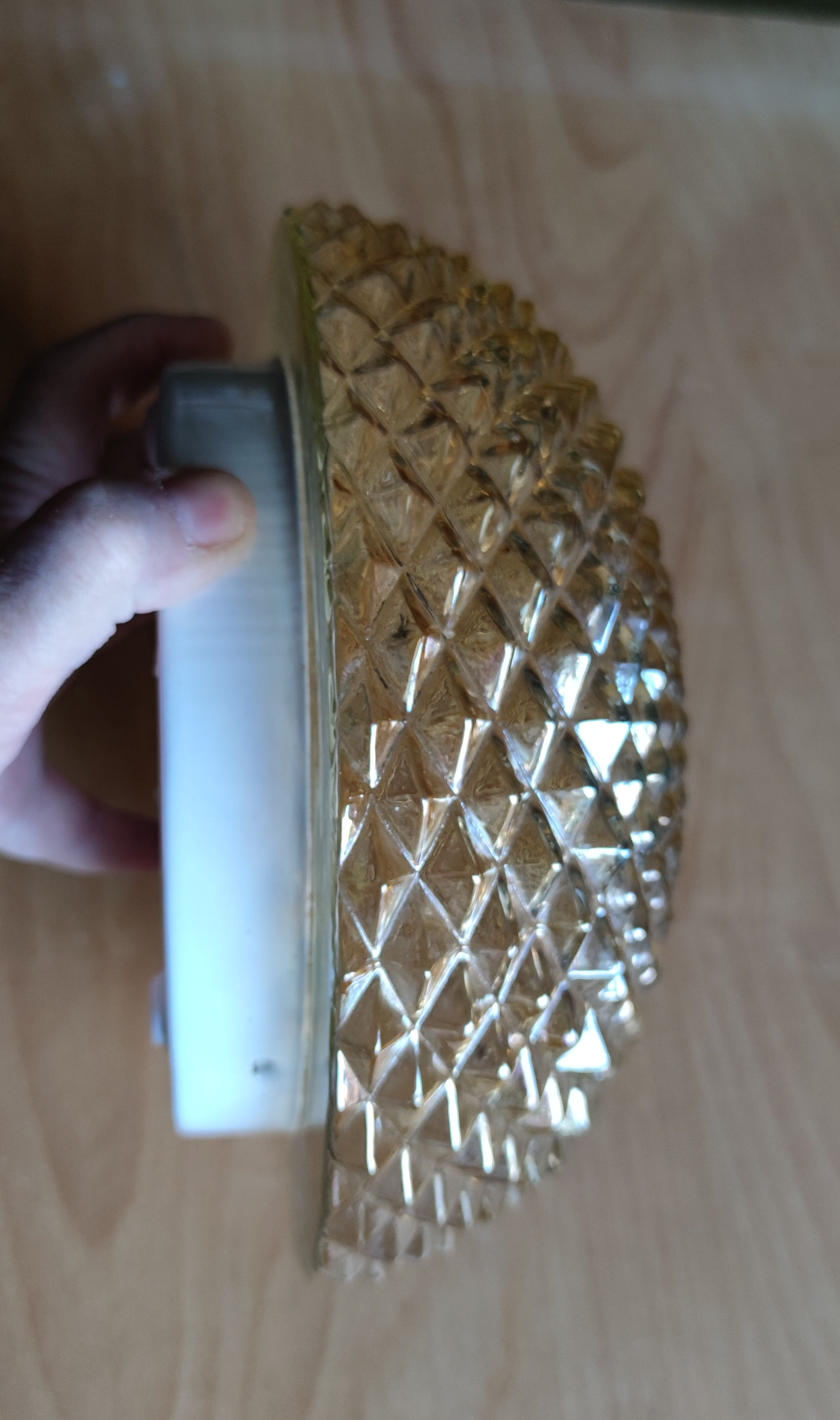 Smoked glass ceiling lamp