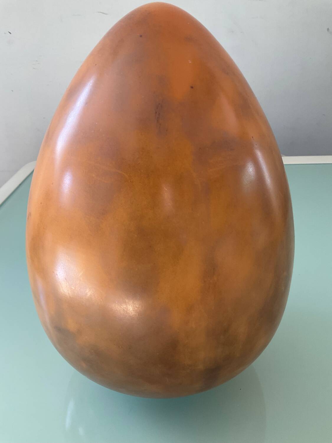 Vintage glass paste egg lamp from the 70s-80s