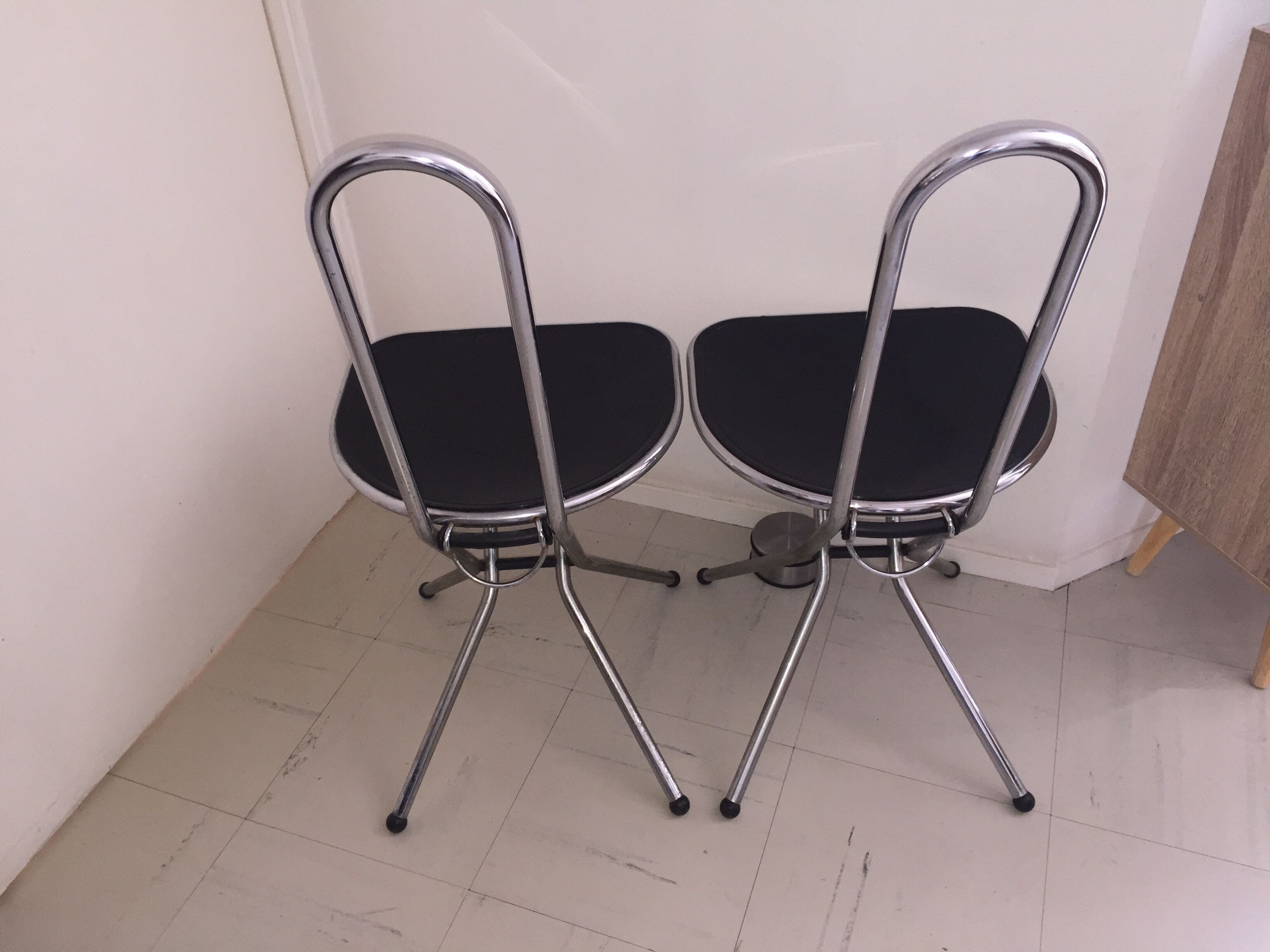 Pair of folding chairs by Niels Grammelaard